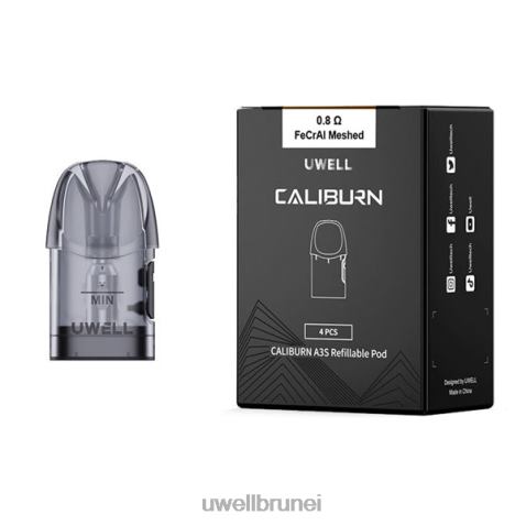 UWELL Disposable Pod - UWELL CALIBURN A3 pod gantian | 4-pek 0.8ohm 2 4FHXX19