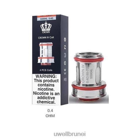 UWELL Online Shop - UWELL CROWN 4 gegelung gantian (4 pek) un2 dwi mesh 0.23ohm 4FHXX184