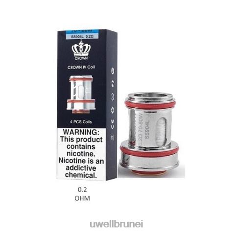 UWELL Seri Begawan - UWELL CROWN 4 gegelung gantian (4 pek) gegelung dwi 0.2ohm 4FHXX182