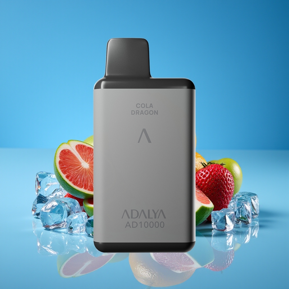 Adalya AD 10000 Hisap Vape Biru Ais USB-C Kelabu Angkasa