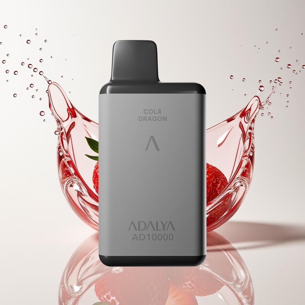 Adalya AD 10000 Puff Strawberry Splash Kelabu Angkasa USB-C 14ml 2%