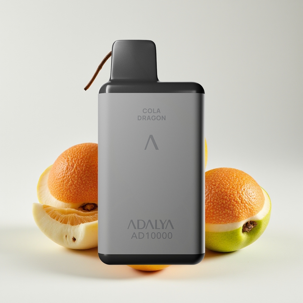 Adalya AD 10000 Puffs Vape Disposable Hawaii Kelabu Angkasa USB-C 14ml
