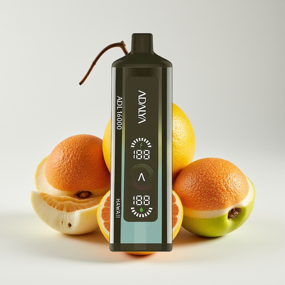 Adalya ADL 16000 PRO Puff Vape Hawaii (3 Warna Gradien, Skrin Digital, 25ml, 2% Nikotin)