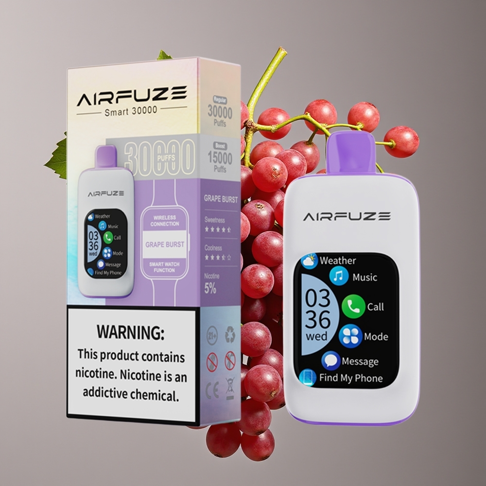 AirFuze Smart 30000 Hisap Pod Jenis-C 5% Nikotin 900mAh Anggur Letupan