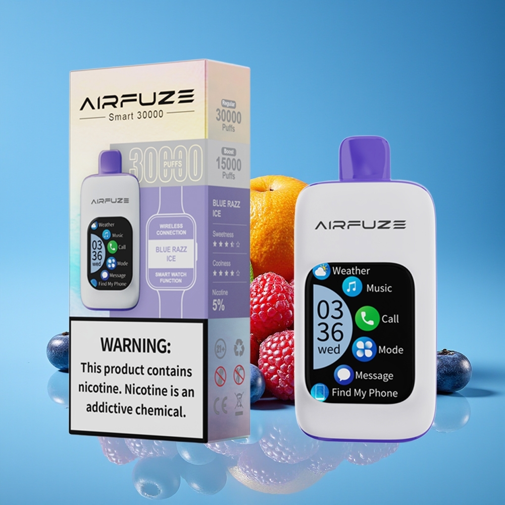 AirFuze Smart 30000 Hisap Pod Sentuh Biru Razz Ais 5% 900mAh Type-C