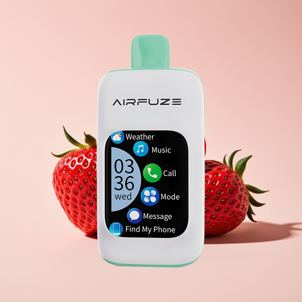 AirFuze Smart 30000 Hisap Pod Strawberry Musim Panas TFT Type-C 900mAh