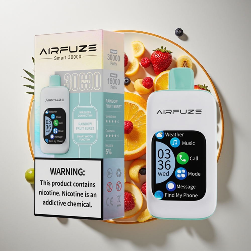 AirFuze Smart 30000 Puff Pod Jenama Pelangi Buah Letupan