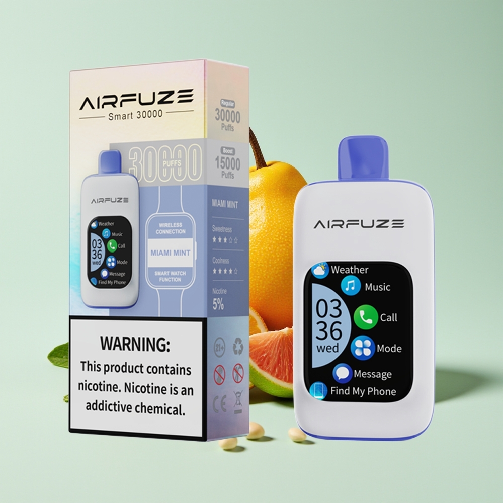 AirFuze Smart 30000 Puff Pod Touch 5% Nic 900mAh Miami Pudina