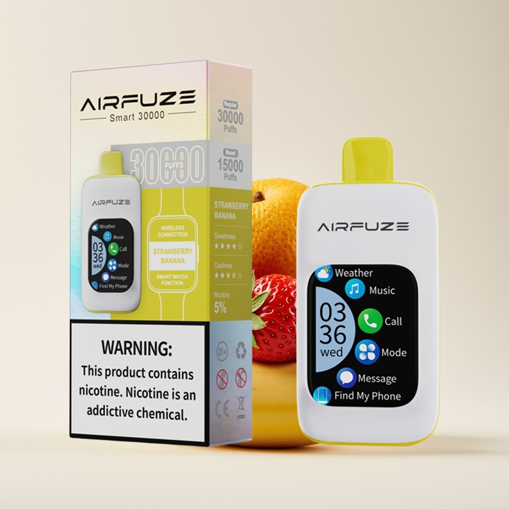 AirFuze Smart 30000 Sedutan Pod Strawberry Pisang TFT Touch Screen Type-C 900mAh