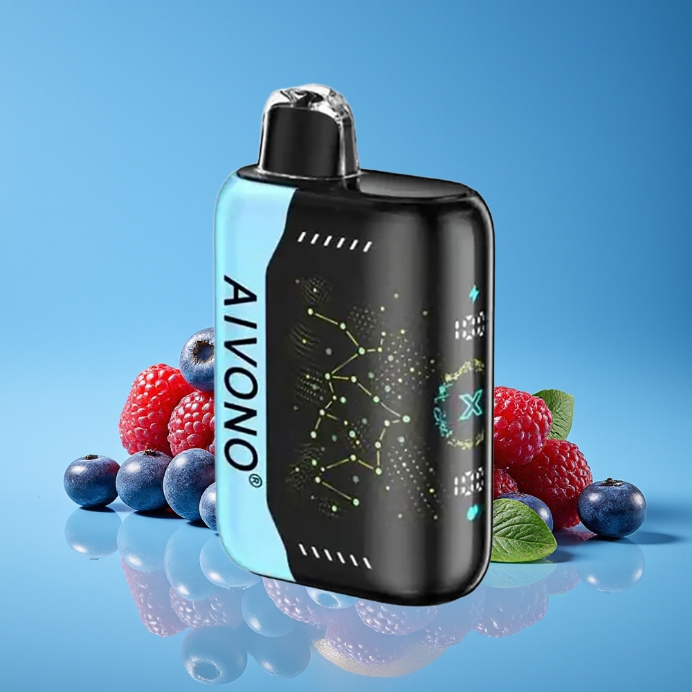 Aivono Aim Boom 25000 Hisap Kapasiti E-Cecair 28ml Bateri 650mAh Biru Razz Ais