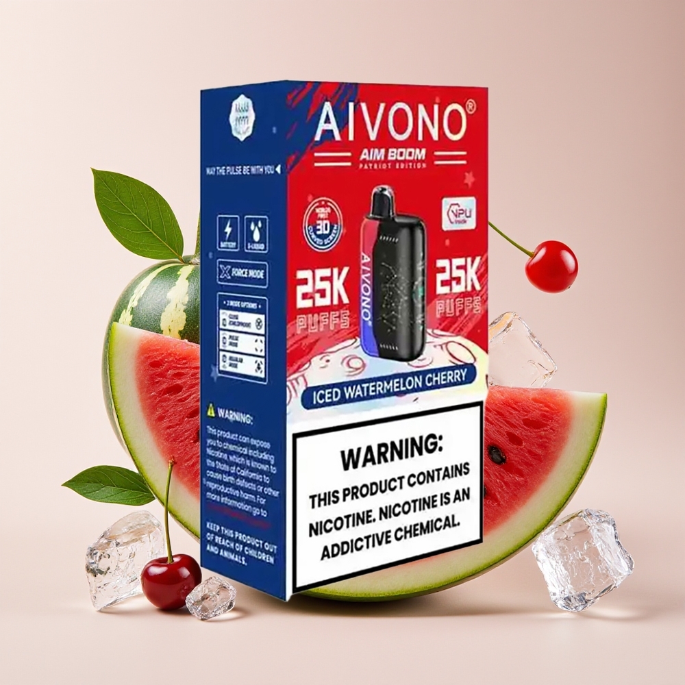 Aivono Aim Boom 25000 Hisap Tembikai Ais Ceri 28ml 650mAh 1.2ohm