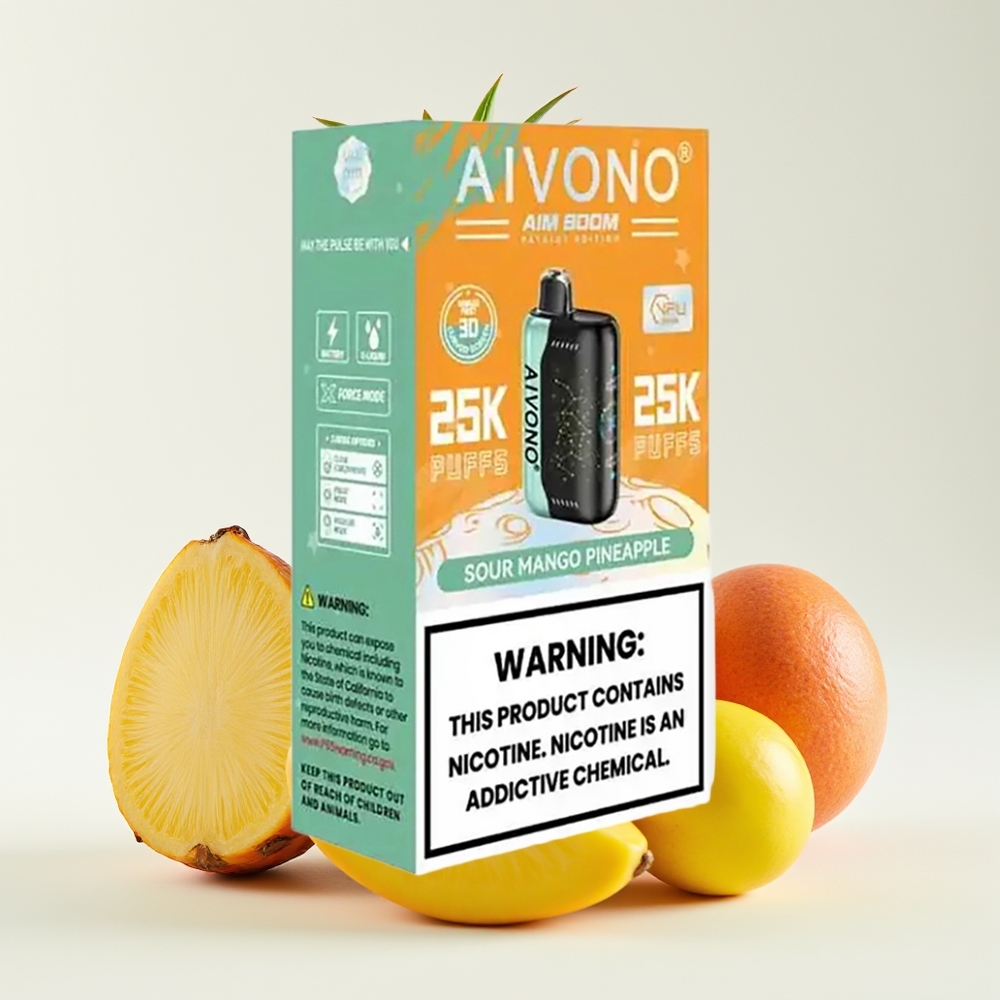 Aivono Aim Boom 25000 Puff Belia Manggis Nanas Masam