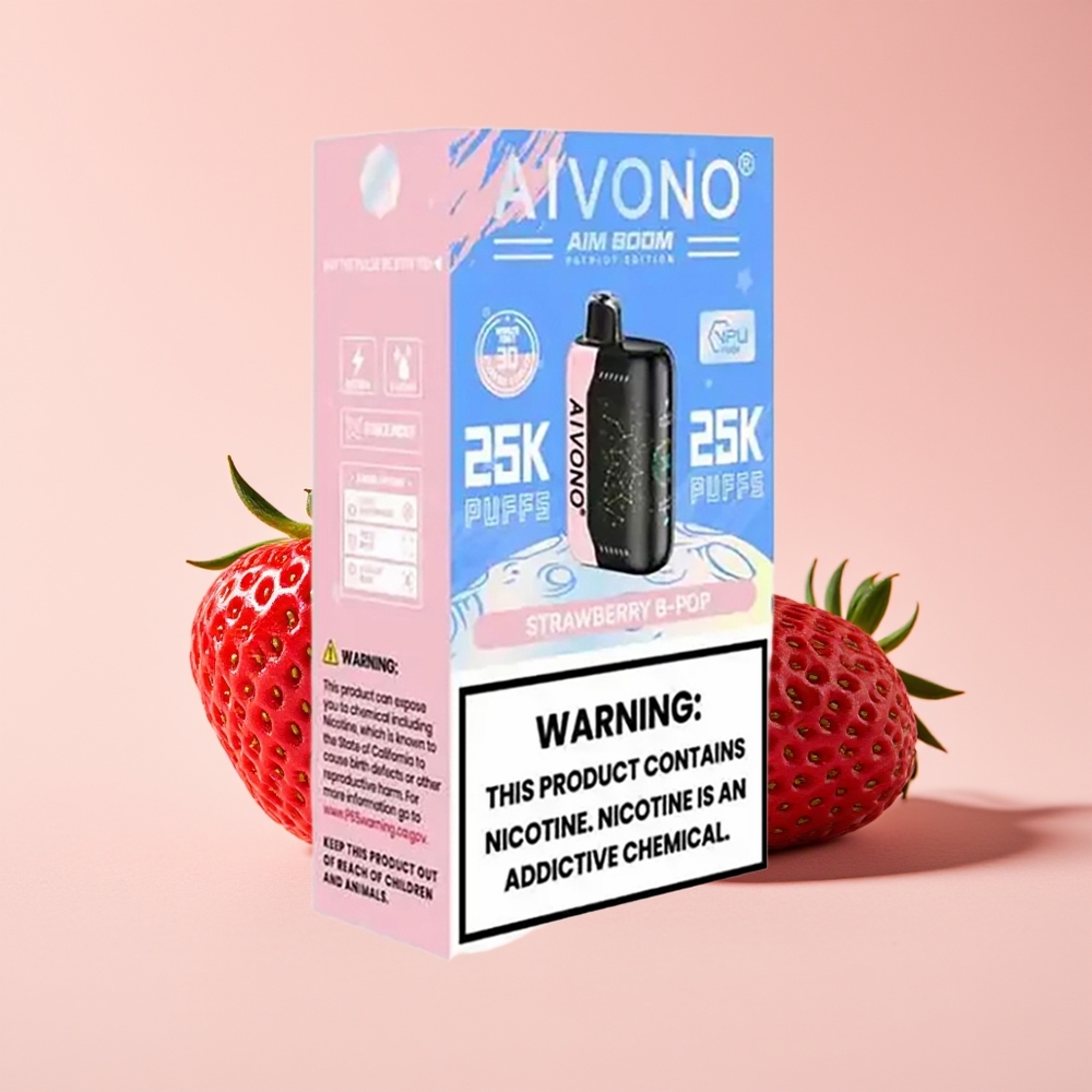 Aivono Aim Boom 25000 Puff Strawberi B Pop 28ml 650mAh 1.2ohm