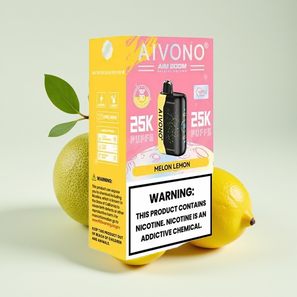 Aivono Aim Boom 25000 Puff Tembikai Lemon 0% 2% 3% 5% 28ml 650mAh 1.2ohm Type-C 90g