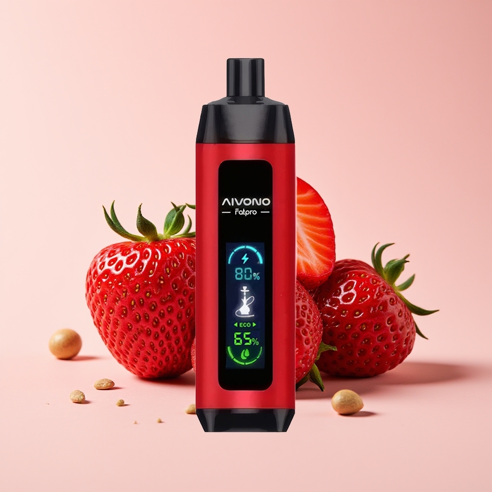 Aivono Aim Fatpro 22000 Hisap Strawberry Punch 28ml 600mah 0.6 ohm Mesh VG PG 0%-5% Nikotin Eco/Boost Dual Modes