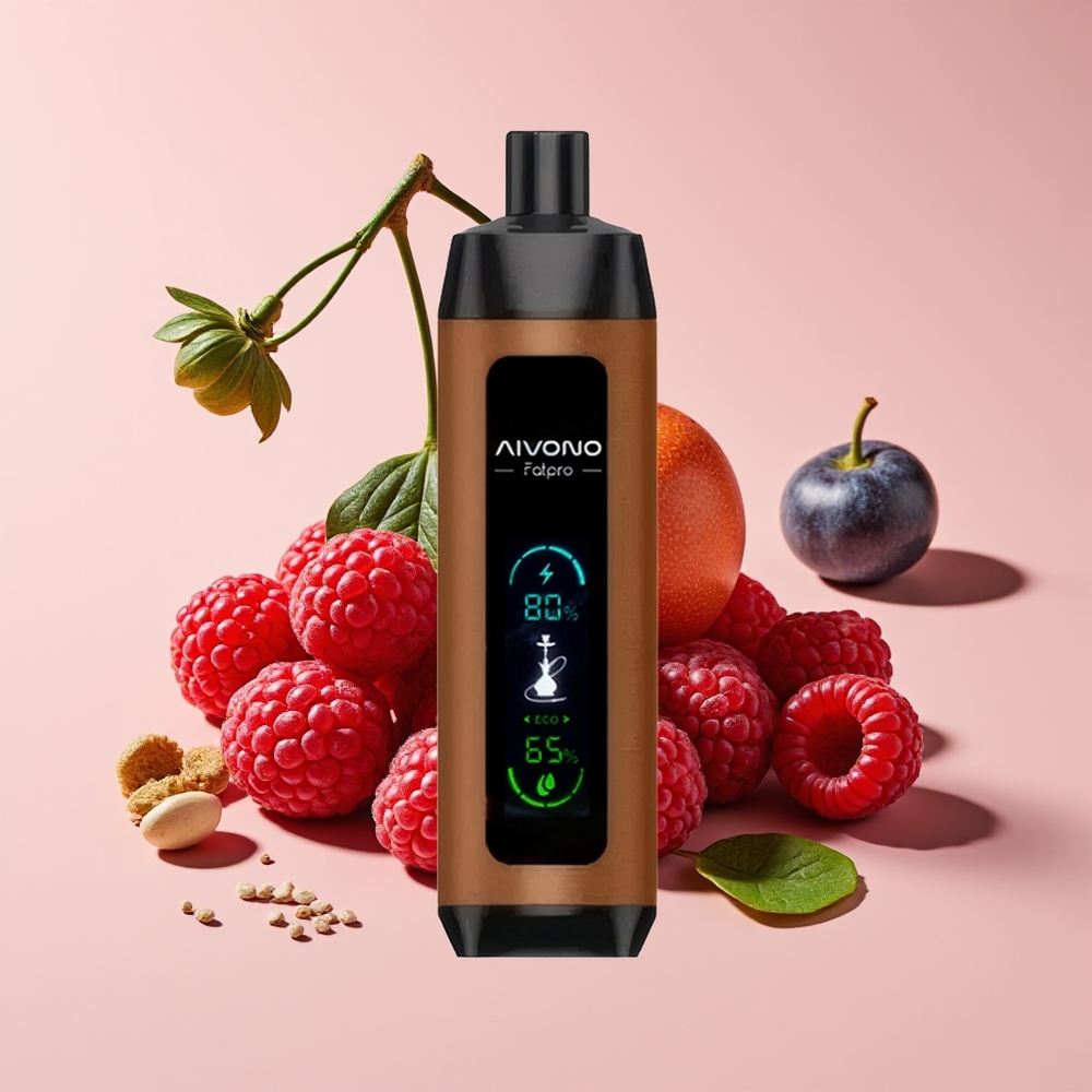 Aivono Aim Fatpro 22000 Hisap Vape Ceri Raspberi 28ml 600mah 0.6ohm Dual Modes