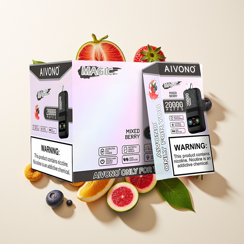 Aivono Aim Magic 20000 Hisap Vape Beri Campuran Rechargeable Dual Mesh LCD