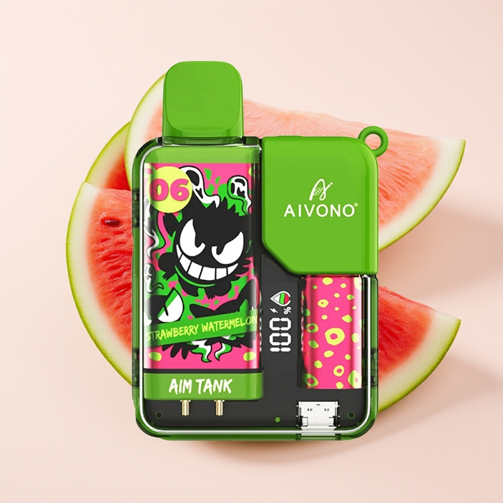 Aivono Aim-Tank 9500 Hisap Strawberry Tembikai Disposable Vape