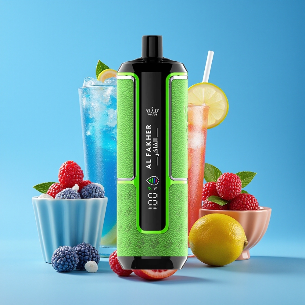Al Fakher Crown Bar 15K Hypermax Biru Razz Lemonade