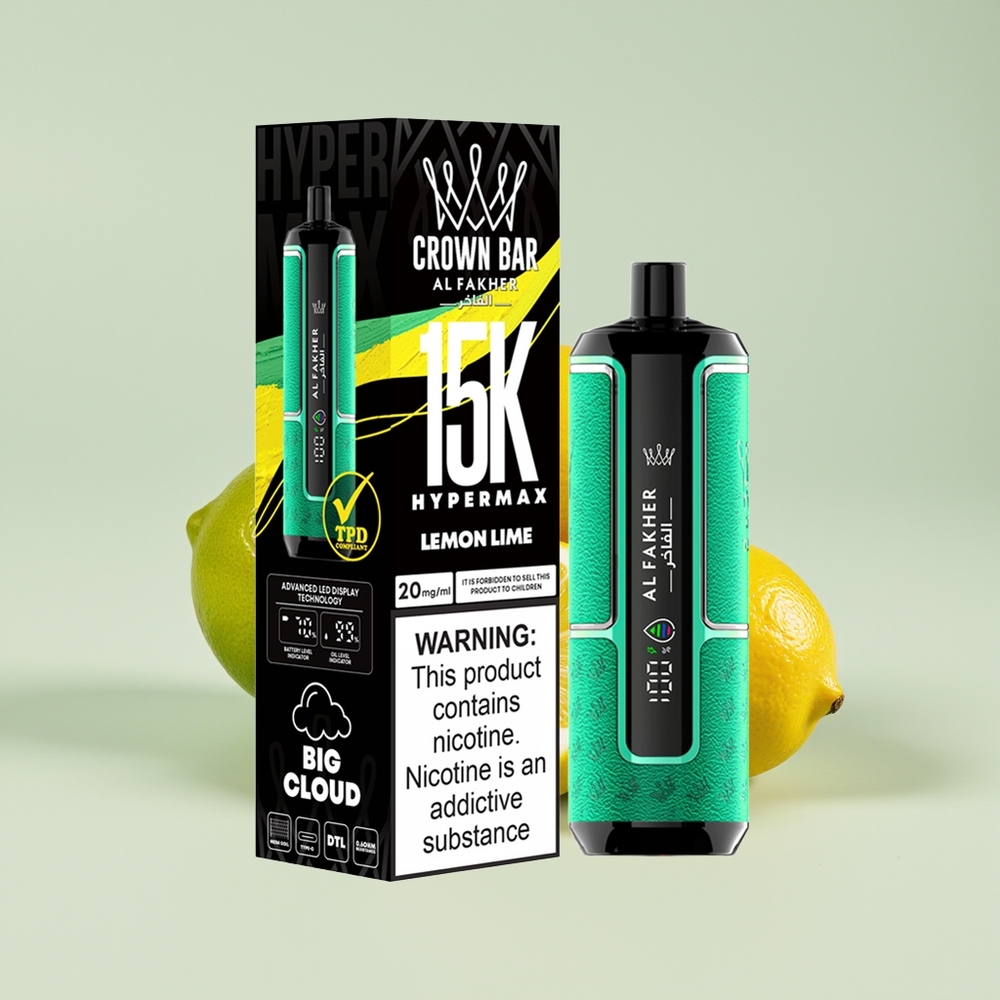Al Fakher Crown Bar 15K Hypermax Vape Kit Limau Nipis