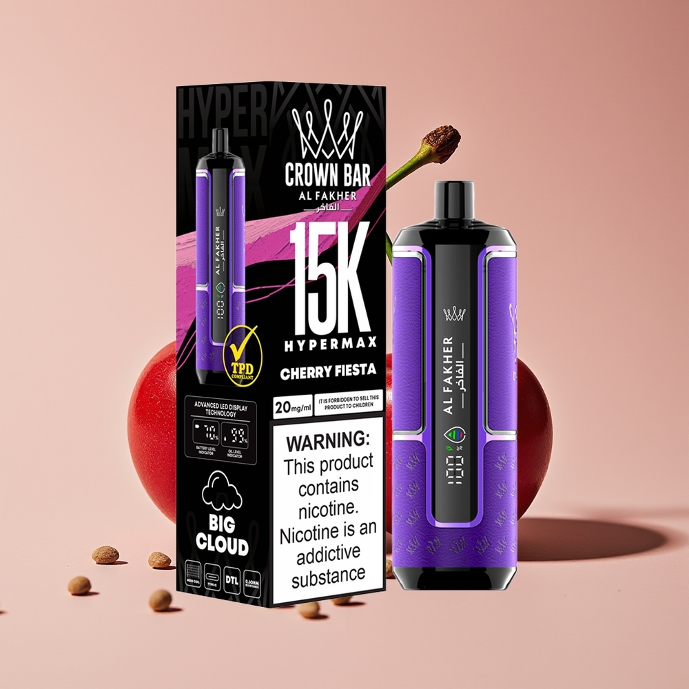 Al Fakher Crown Bar 15K Hypermax Vape Kit Puff 15K Jenama Ceri Fiesta Mudah Alih