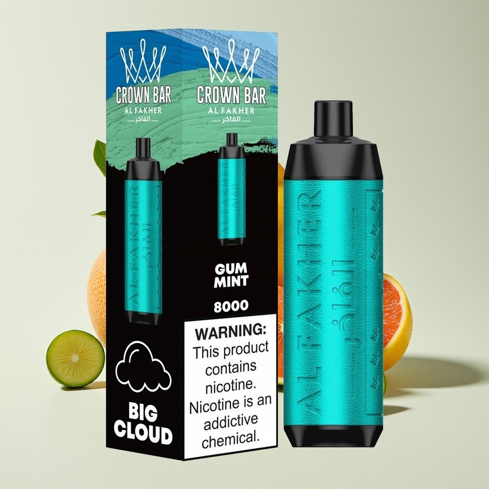 Al Fakher Crown Bar 8000 Guna Dapat Guna Semula Vape Permen Pudina