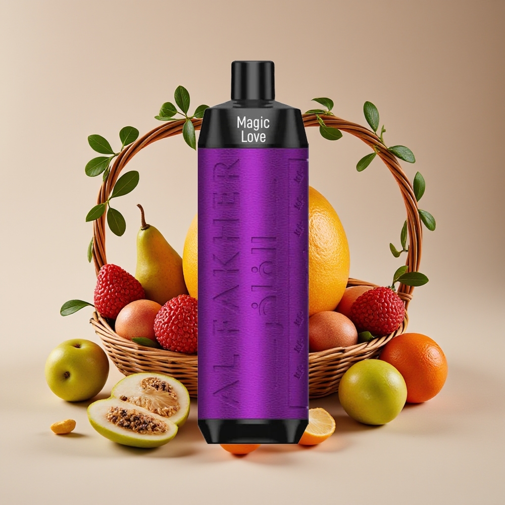 Al Fakher Crown Bar 8000 Mulia Kristal Vape Ajaib Cinta 18ml 5mg 600mAh USB Type-C 0.6ohm 8000 Puffs