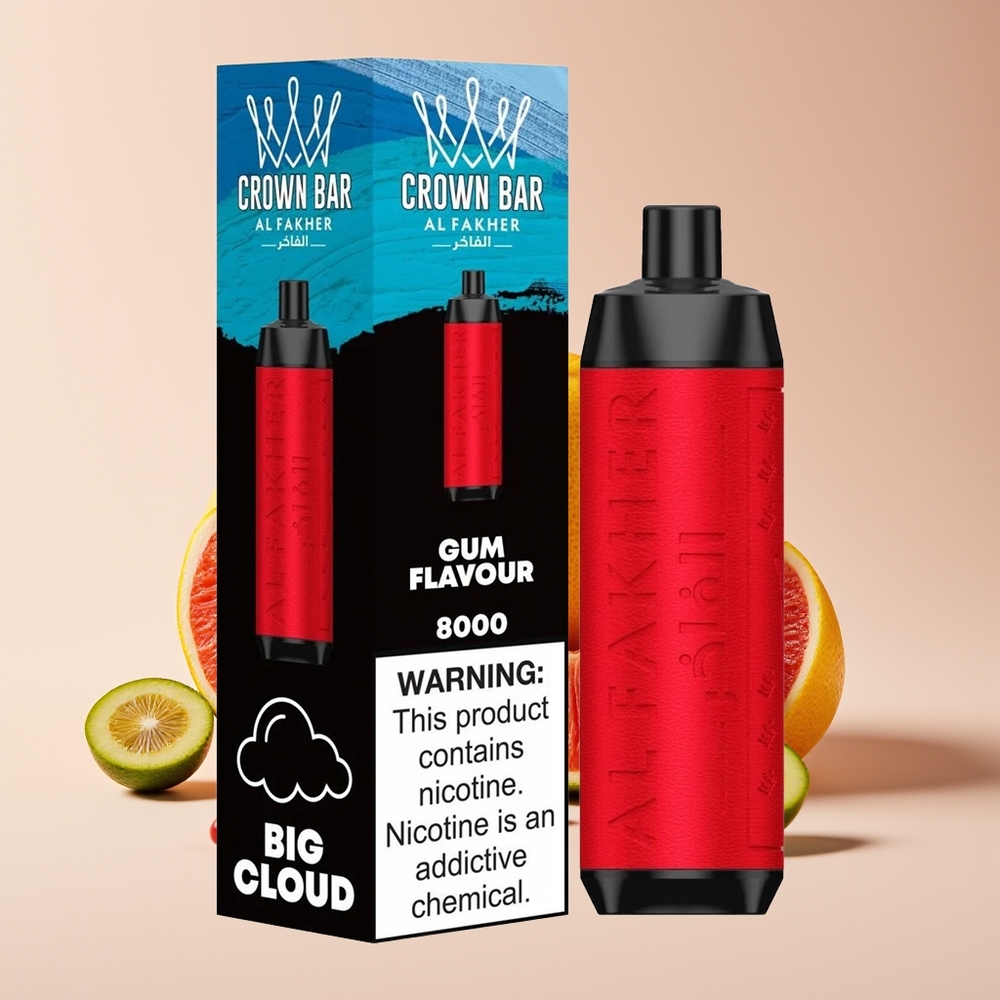 Al Fakher Crown Bar 8000 Mulut Kristal Vape Guna Buang Rasa Gula