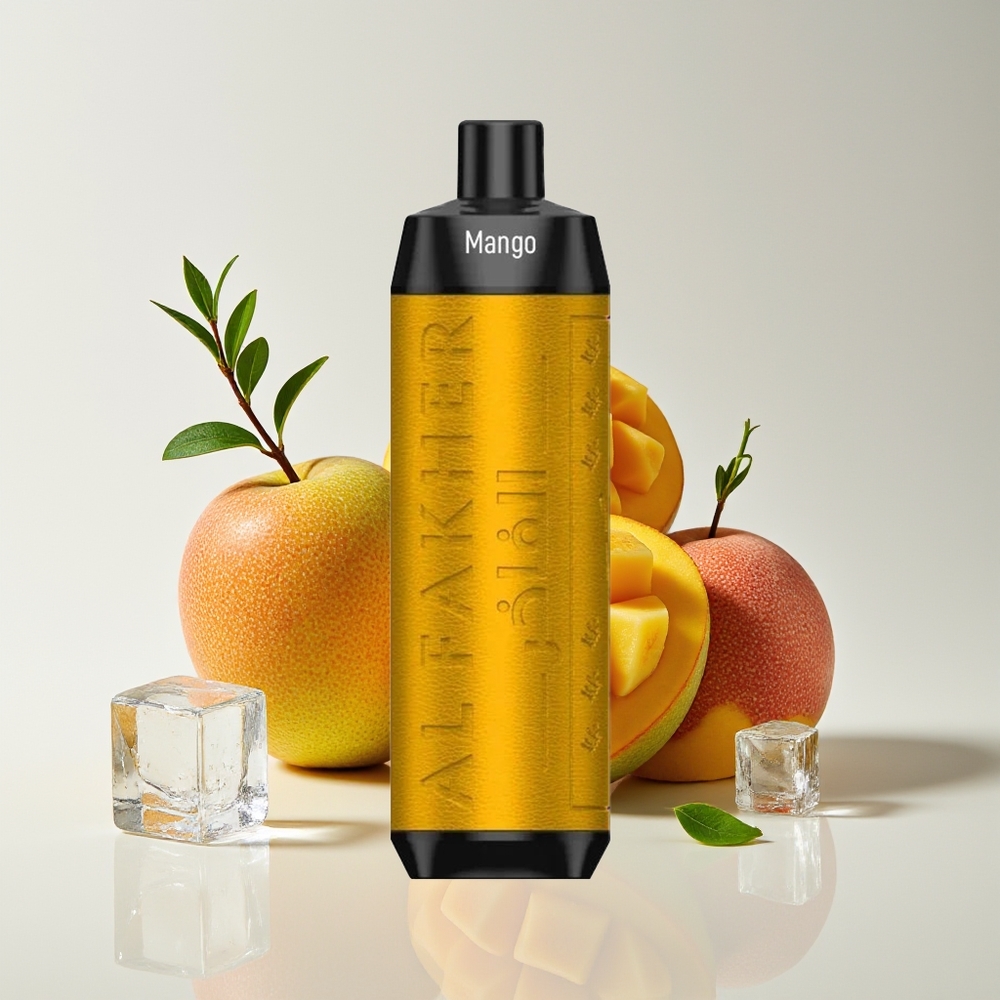 Al Fakher Crown Bar 8000 Mulut Mangga Ais Krim Mudah Alih USB-C 18ml 5mg 0.6ohm