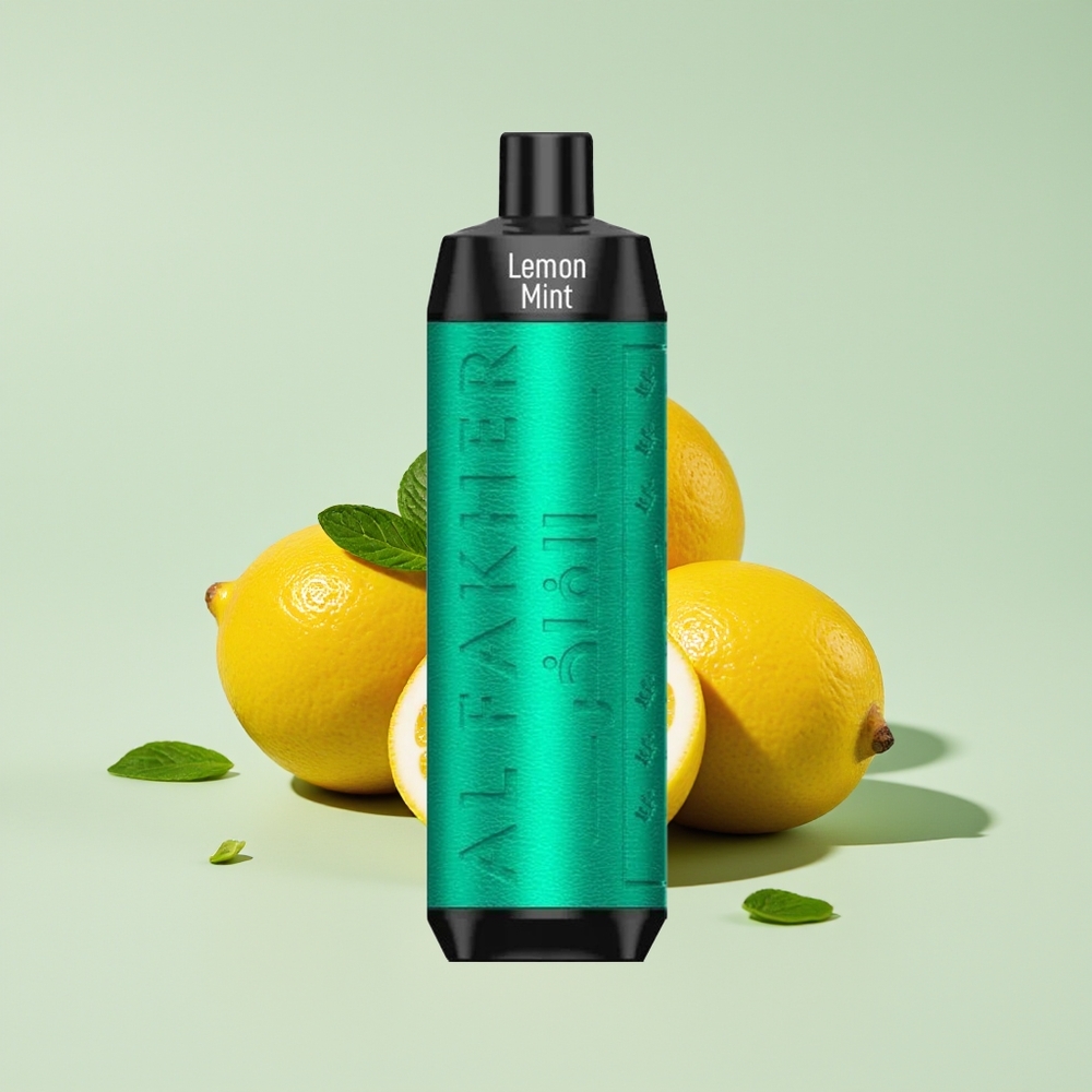 Al Fakher Crown Bar 8000 Mulut Vape Kristal Limau Pudina USB-C 600mAh 18ml 5mg 0.6ohm