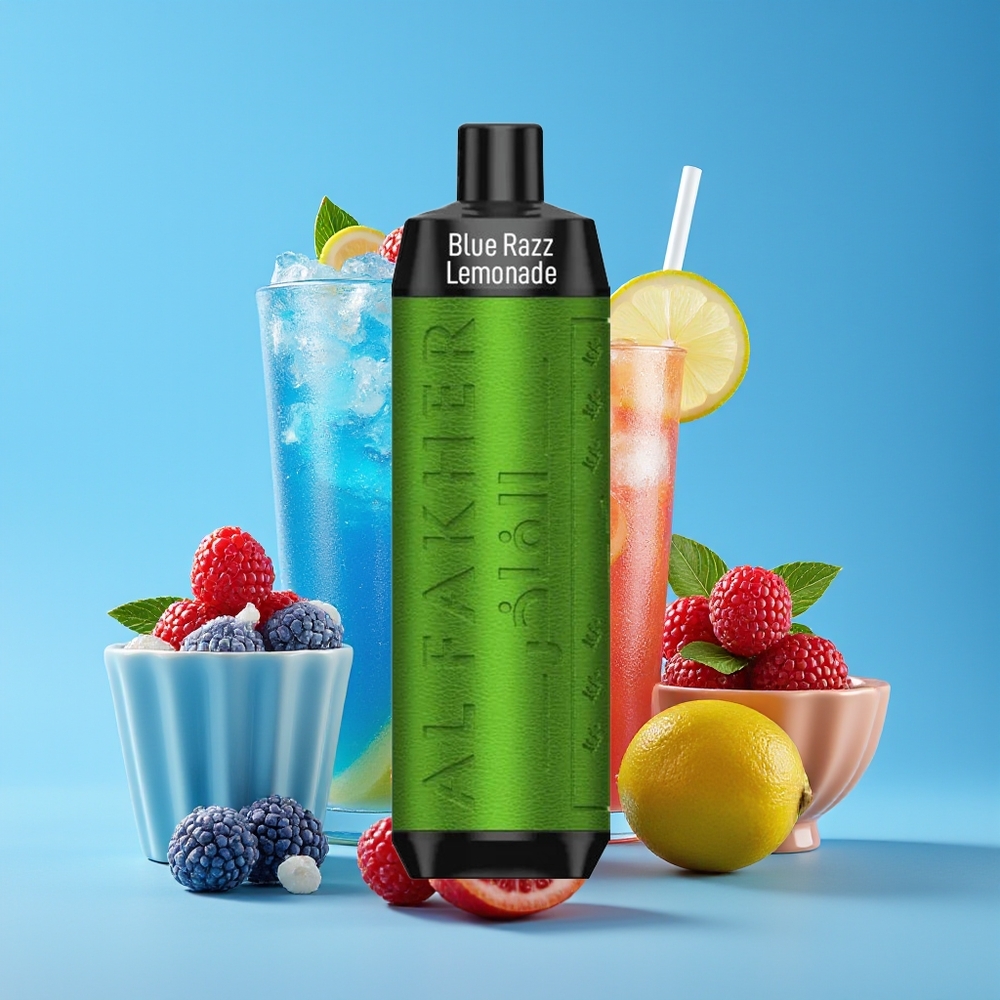 Al Fakher Crown Bar 8000 Puff 18ml Biru Razz Limau
