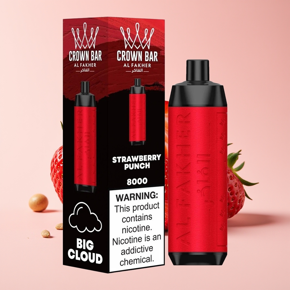 Al Fakher Crown Bar 8000 Strawberry Punch 18ml 5mg 8000 Puffs