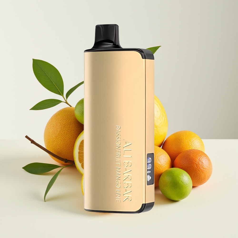 Alibarbar Ingot 9000 Hisap E-Cair 22ml Bateri 2350mAh LED Paparan Passionfruit Mangga Limau