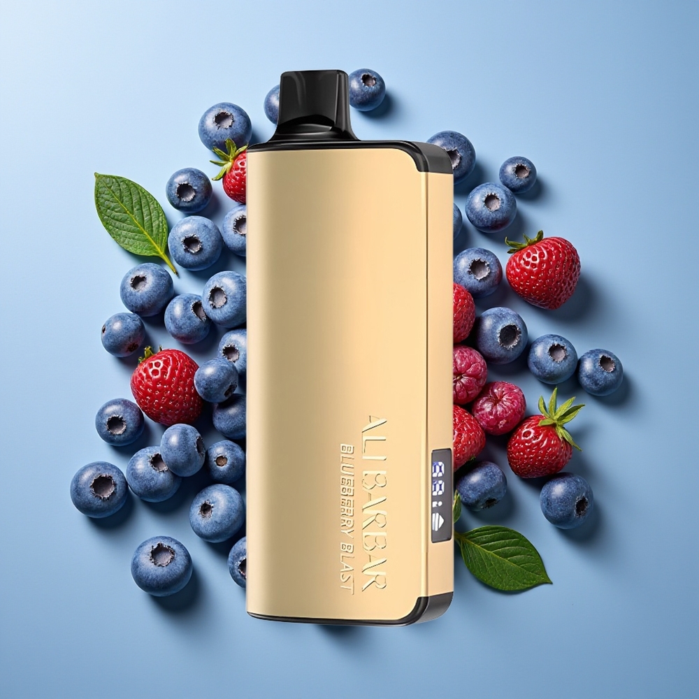 Alibarbar Ingot 9000 Puff 22ml 2350mah LED Bluberi Letupan