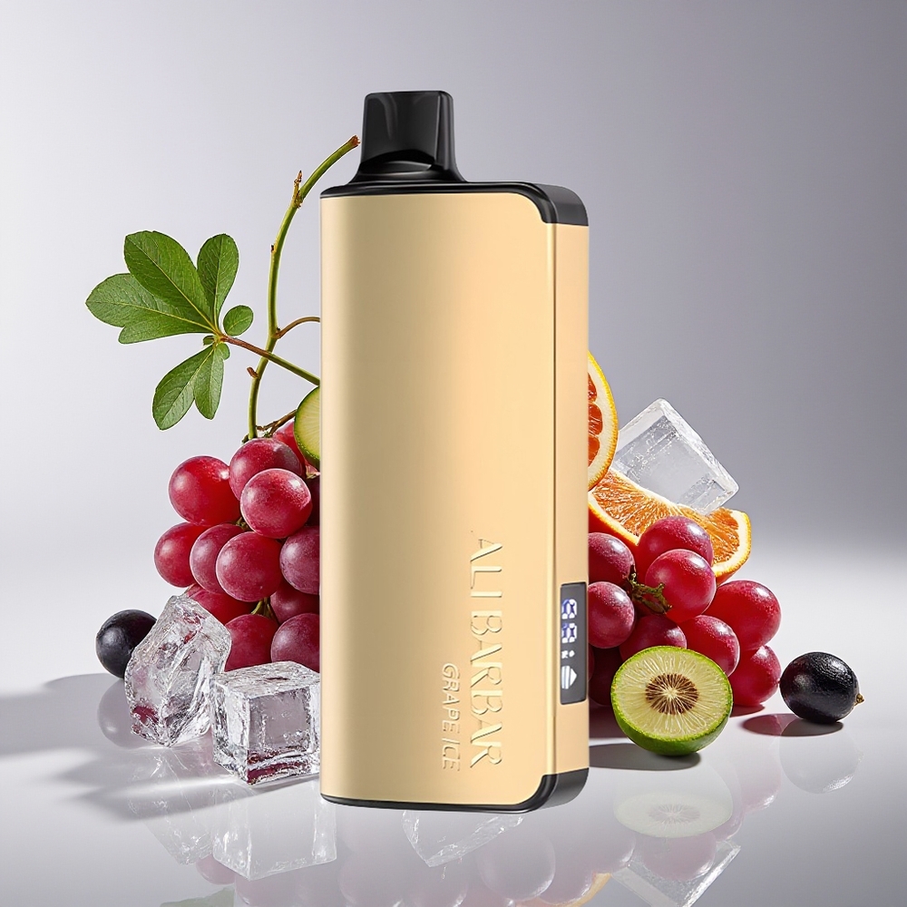 Alibarbar Ingot 9000 Puff Vape Anggur Ais 22ml 2350mAh LED