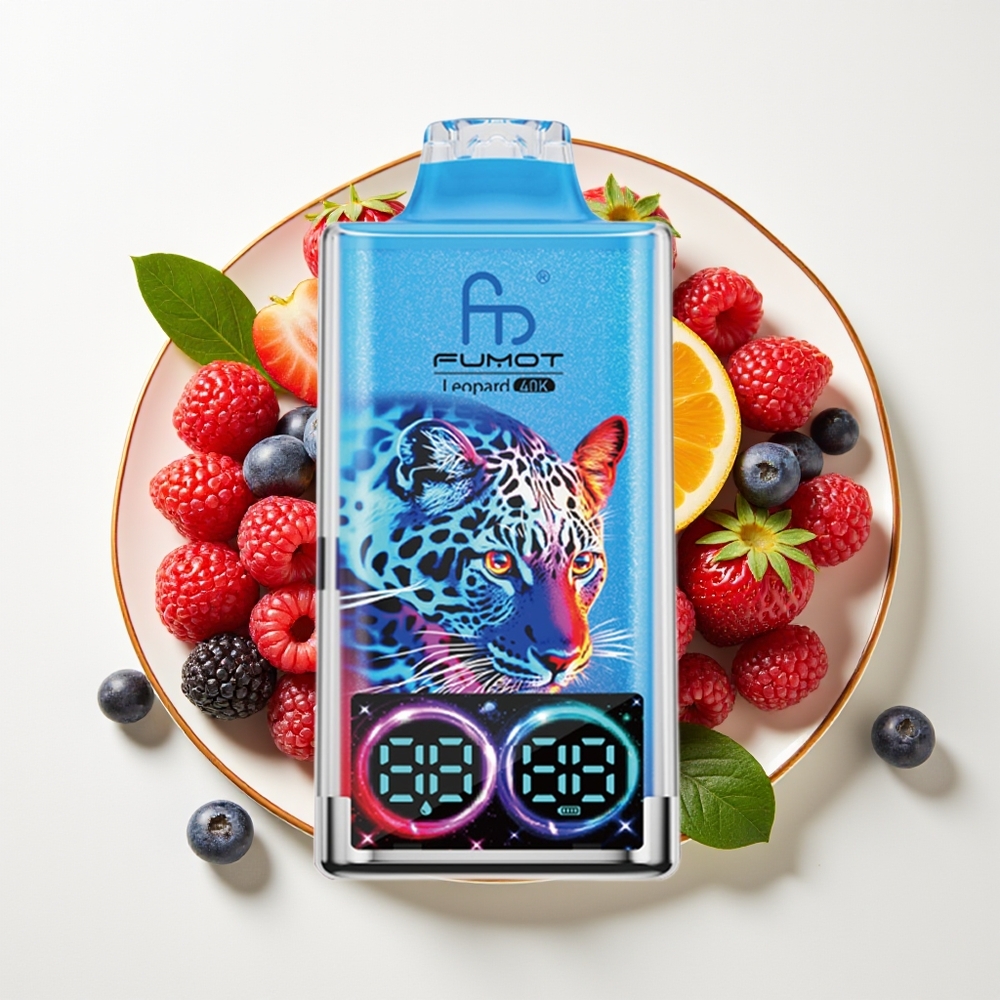 Fumot Leopard 40K Hisap Vape Bercampur Beri Dual Mesh 5% Nicotine 700mAh Type-C Paparan Digital