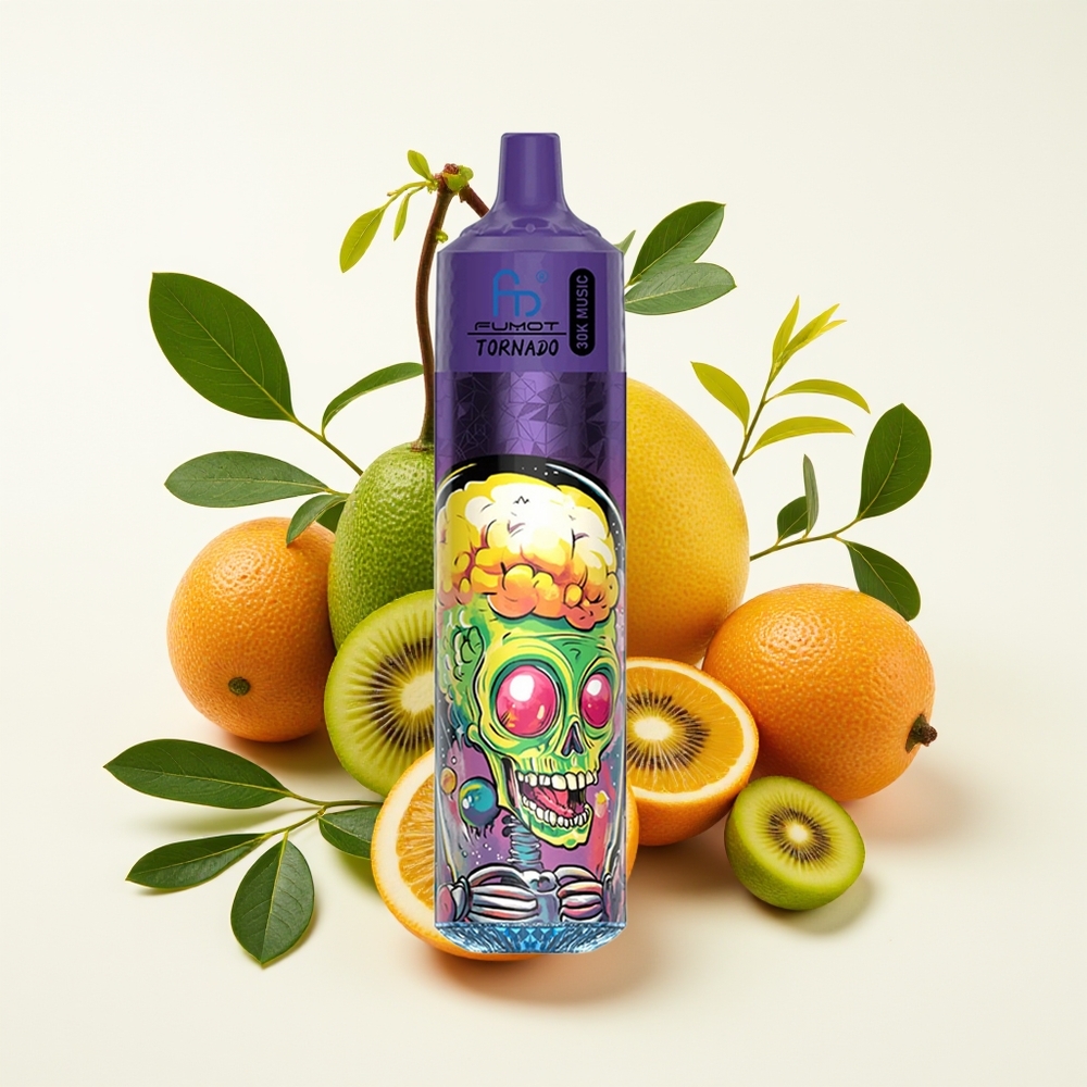 Fumot Randm Tornado 30000 Puff 30mL 1.0 Ohm 600mAh Kiwi Buah Markisa Jambu Batu