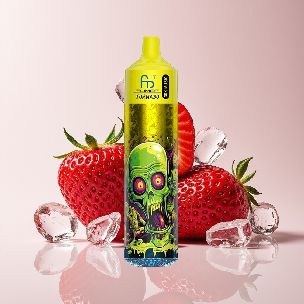 Fumot Randm Tornado 30000 Puff 30mL 5% 1.0 Ohm Strawberry Ais