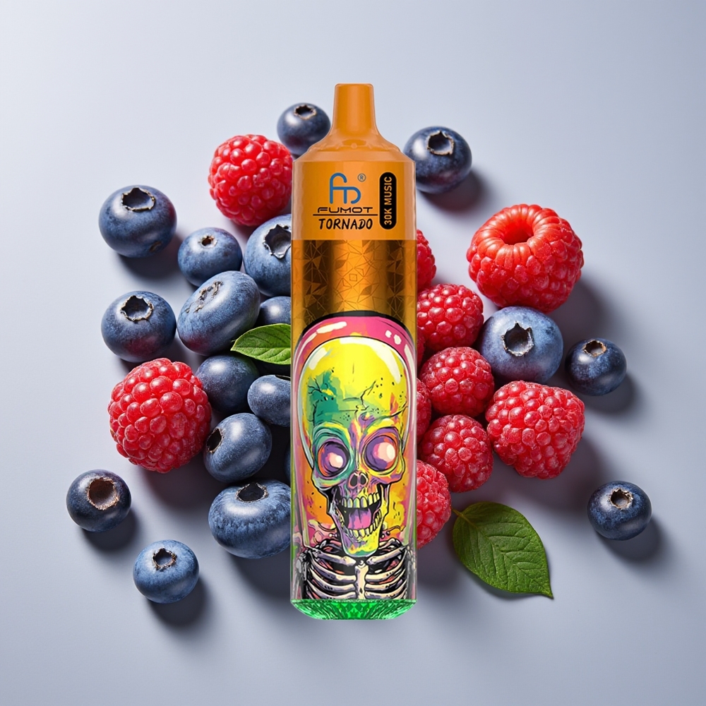 Fumot Randm Tornado 30000 Puff 30mL 5% LED Bluberi Raspberi