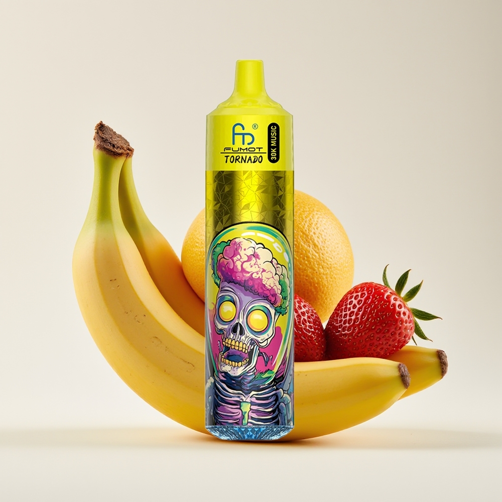 Fumot Randm Tornado 30000 Puff 30mL 5% LED Pisang Strawberi