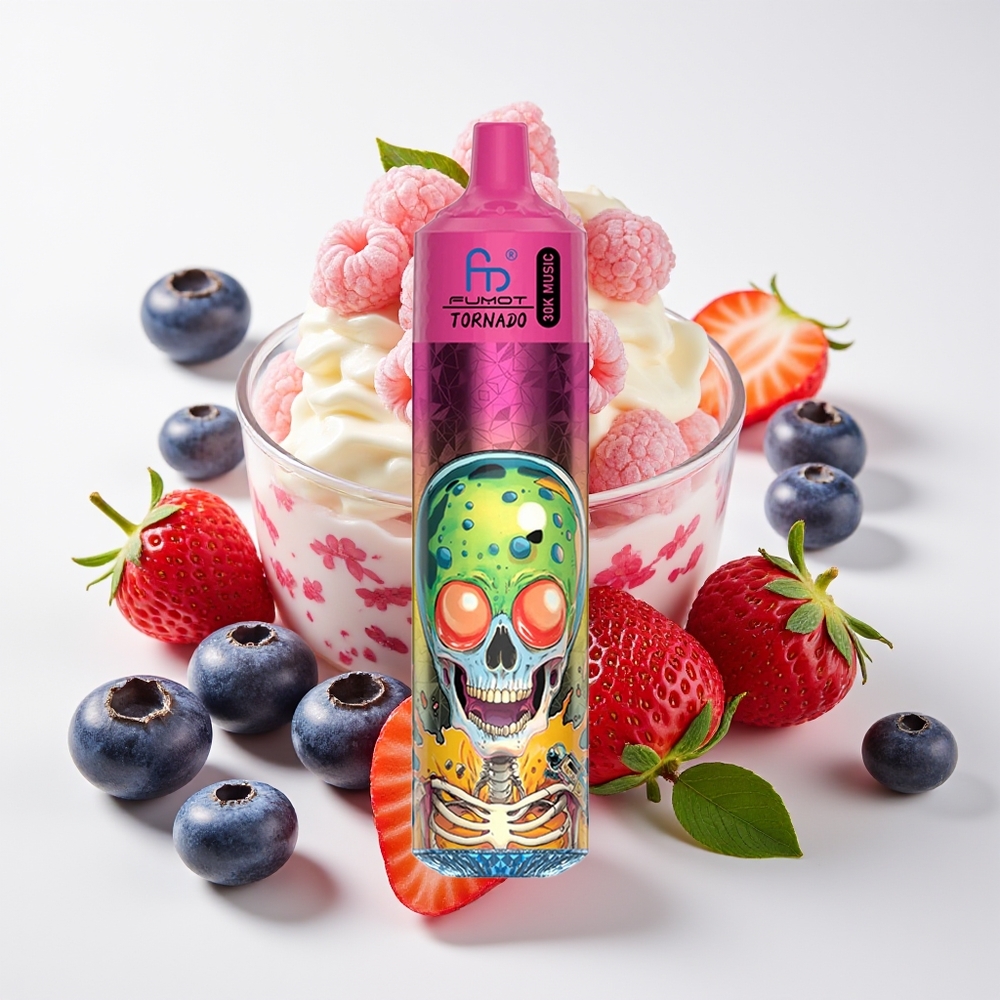 Fumot Randm Tornado 30000 Puff Ais Krim Blueberry Strawberry Raspberry