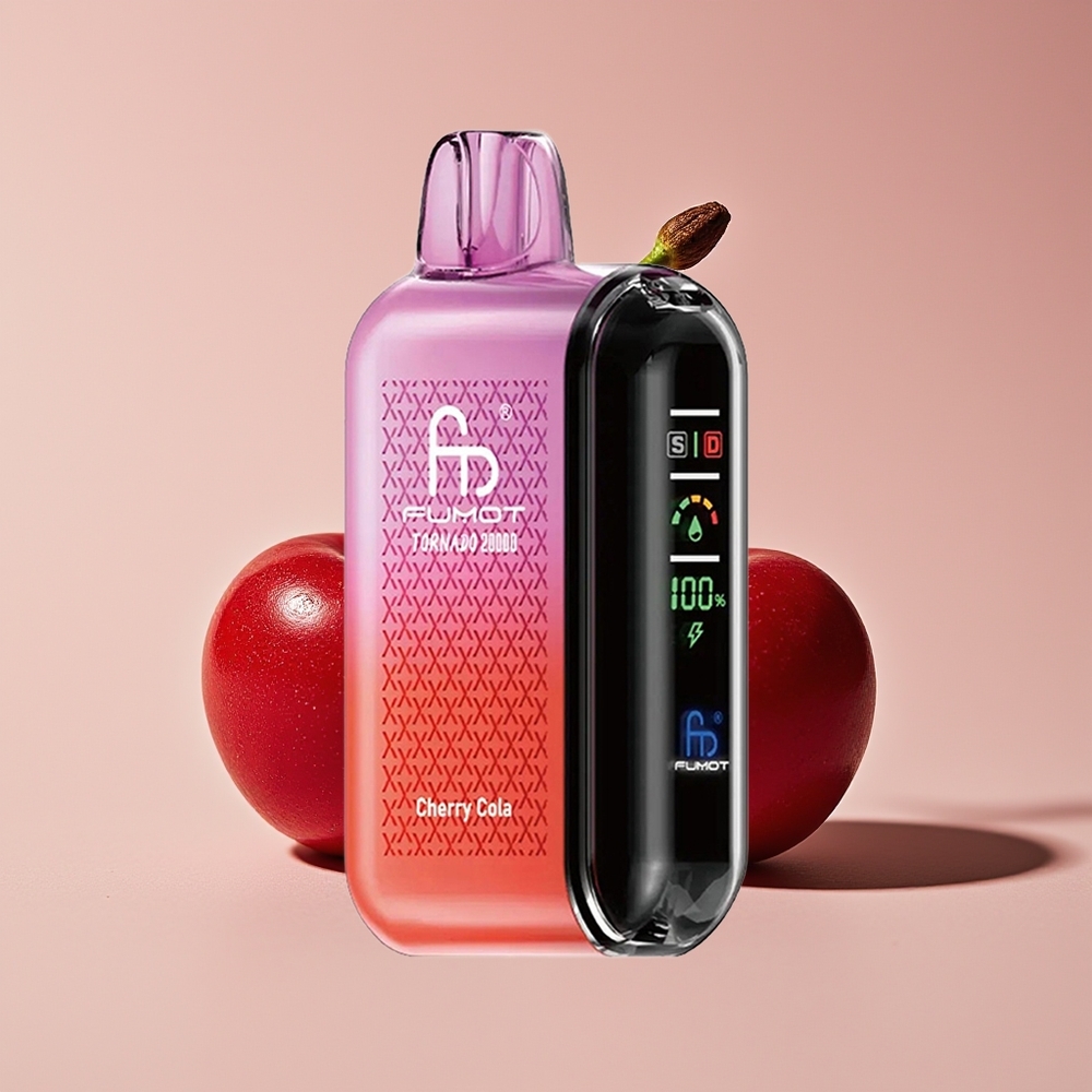 Fumot Tornado 20000 Hisap Ceri Cola Dual Mesh Coil 20ml Smart Display