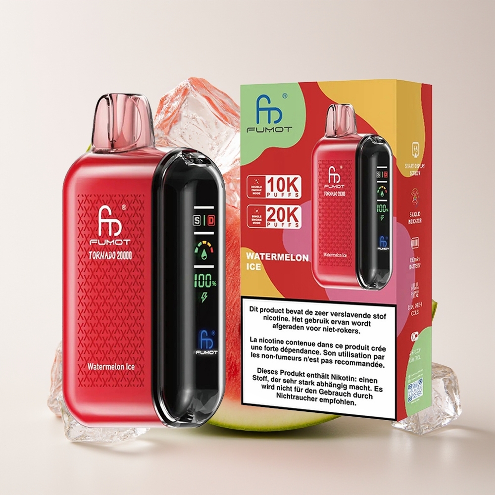 Fumot Tornado 20000 Hisap Tembikai Ais Dual Mesh Coil Smart Display