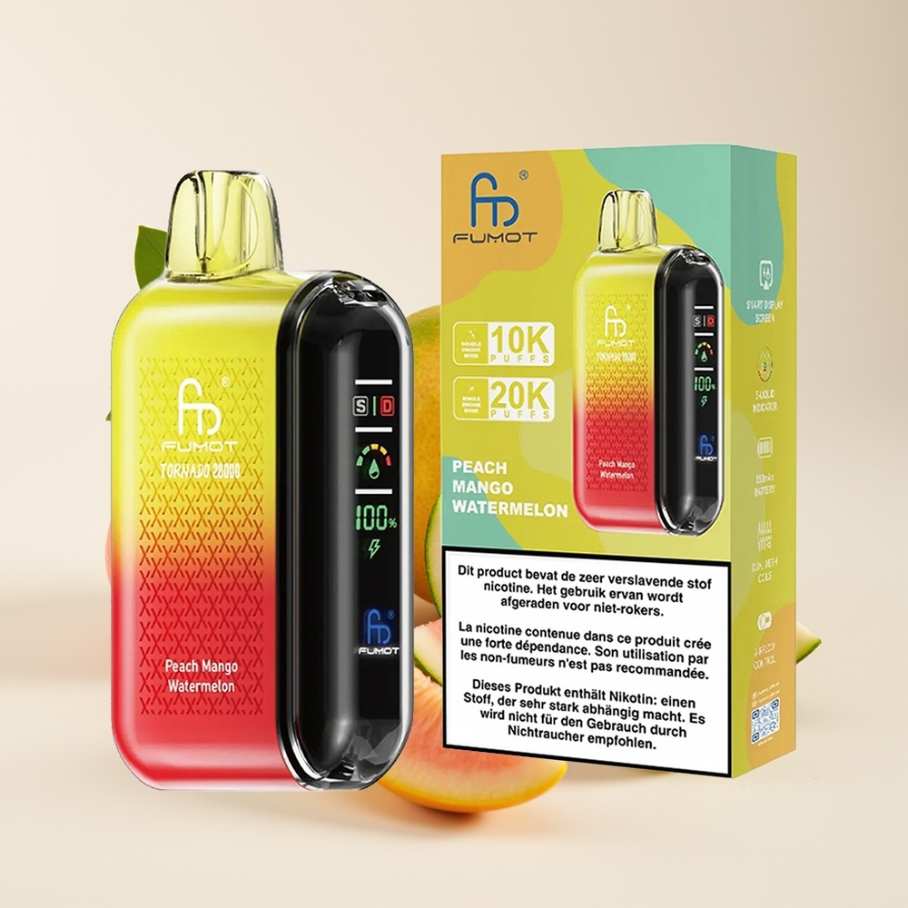 Fumot Tornado 20000 Puff Dual Mesh 20ml 850mAh Papaya Mangga Tembikai