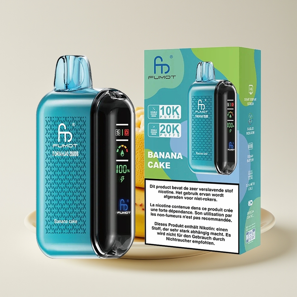 Fumot Tornado 20000 Puff Dual Mesh Kek Pisang