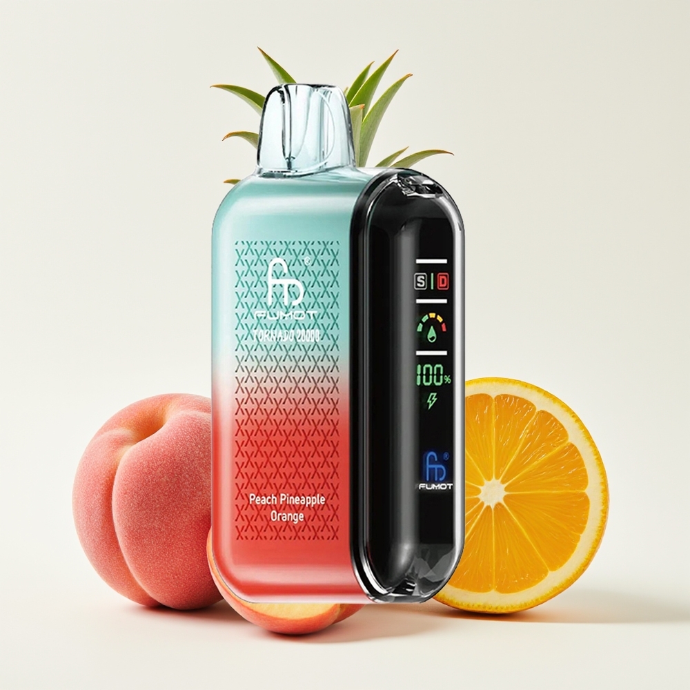 Fumot Tornado 20000 Puff Dual Mesh Papaya Nanas Oren