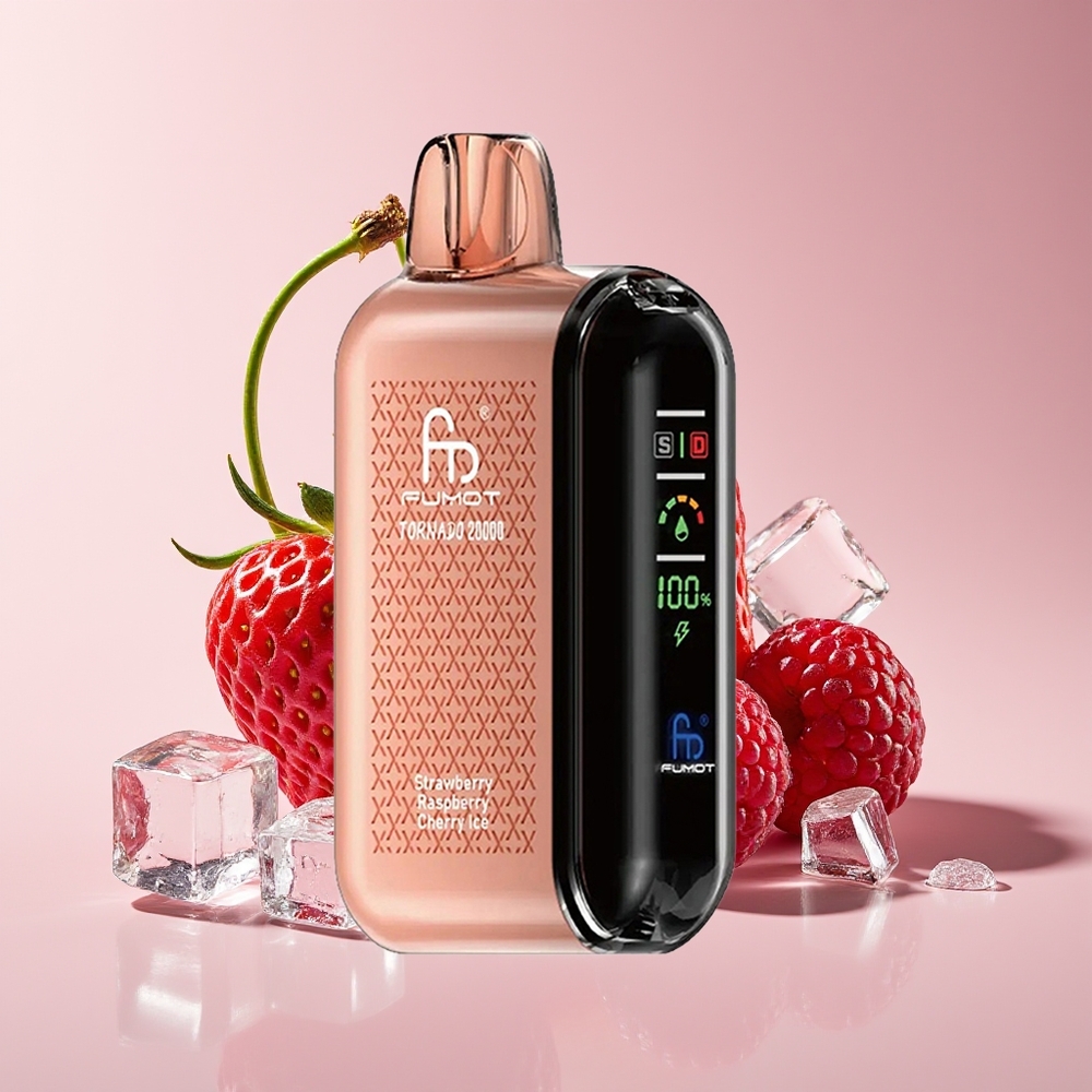 Fumot Tornado 20000 Puff Dual Mesh Strawberi Rasberi Ceri Ais
