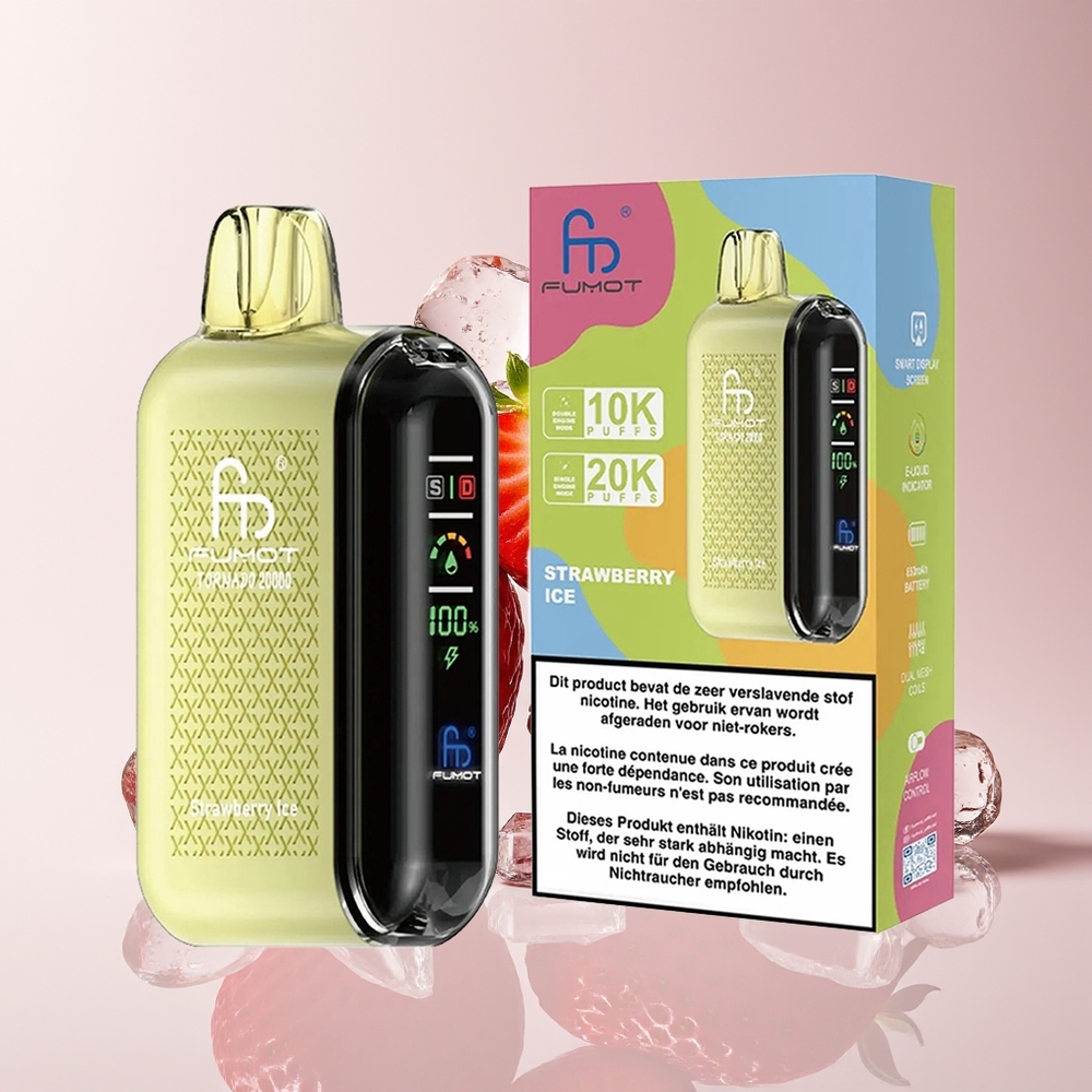 Fumot Tornado 20000 Puff Dual Mesh Strawberry Ais