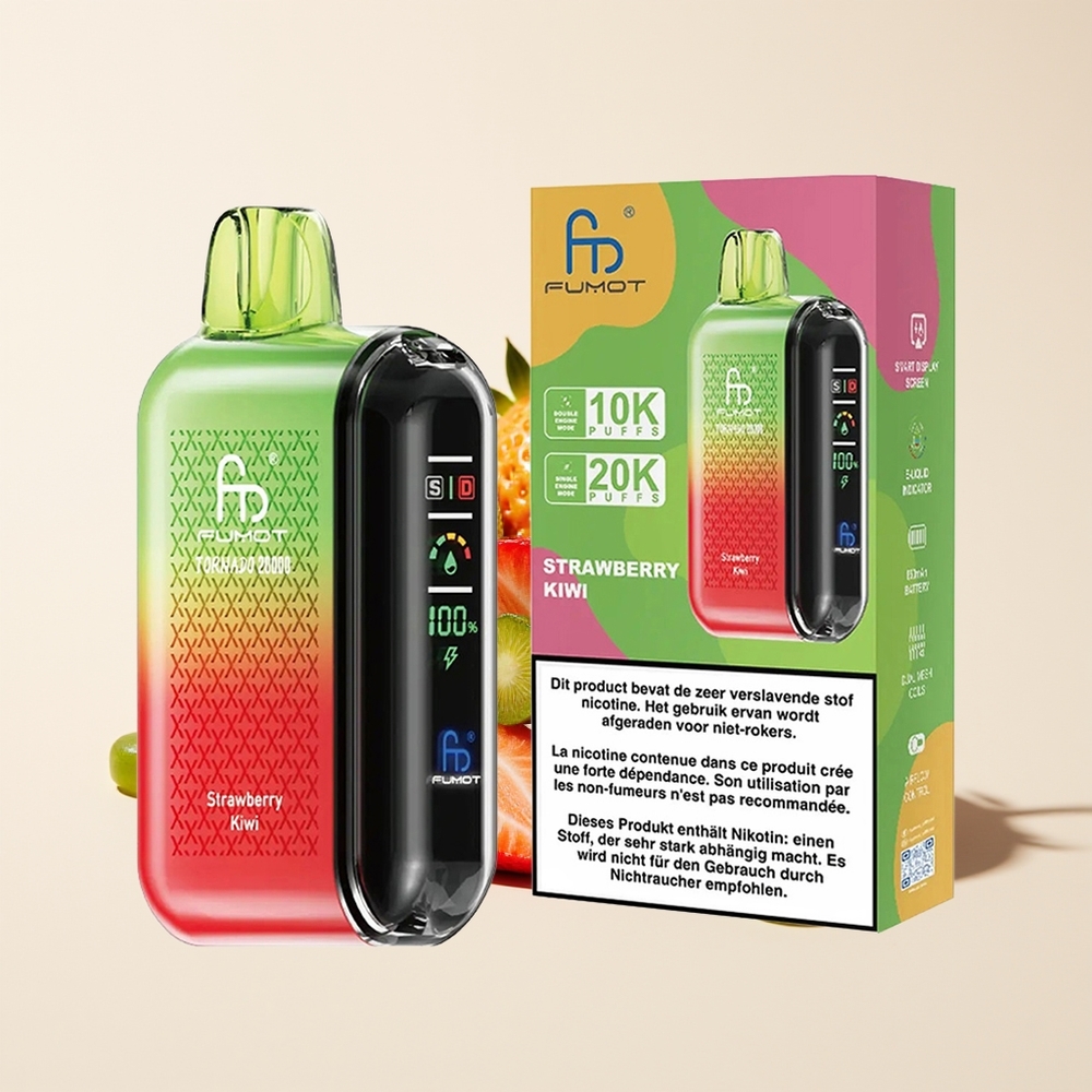 Fumot Tornado 20000 Puff Dual Mesh Strawberry Kiwi