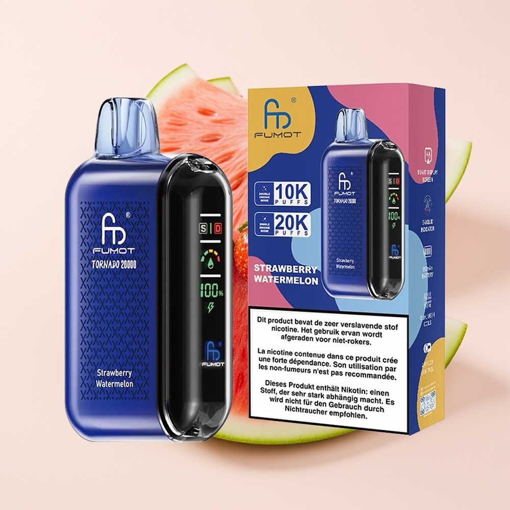 Fumot Tornado 20000 Puff Dual Mesh Strawberry Tembikai